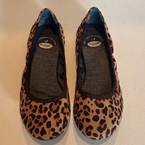 Dr. Scholl's Brown Leopard-Print Slip-On Flats